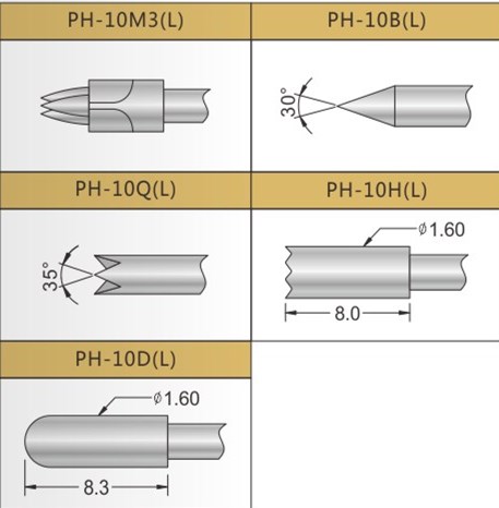 PH-10測(cè)試探針頭型 PH-10測(cè)試探針頭型